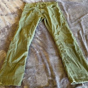 Green Levi’s Corduroy 514 34X30 Straight Leg Jeans